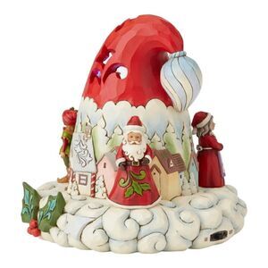 Heartwood Creek by Jim Shore LED Lighted 2017 Christmas Santa Hat 4060107